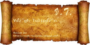 Végh Tulipán névjegykártya